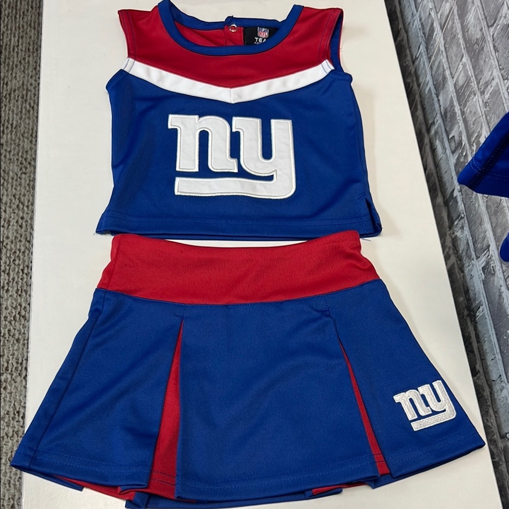 NFL Blue and‎ Red Cheerleader Suit with NY Logo